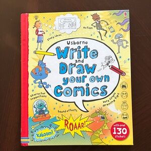 Usborne Write and Draw Your Own Comics spiral bound book